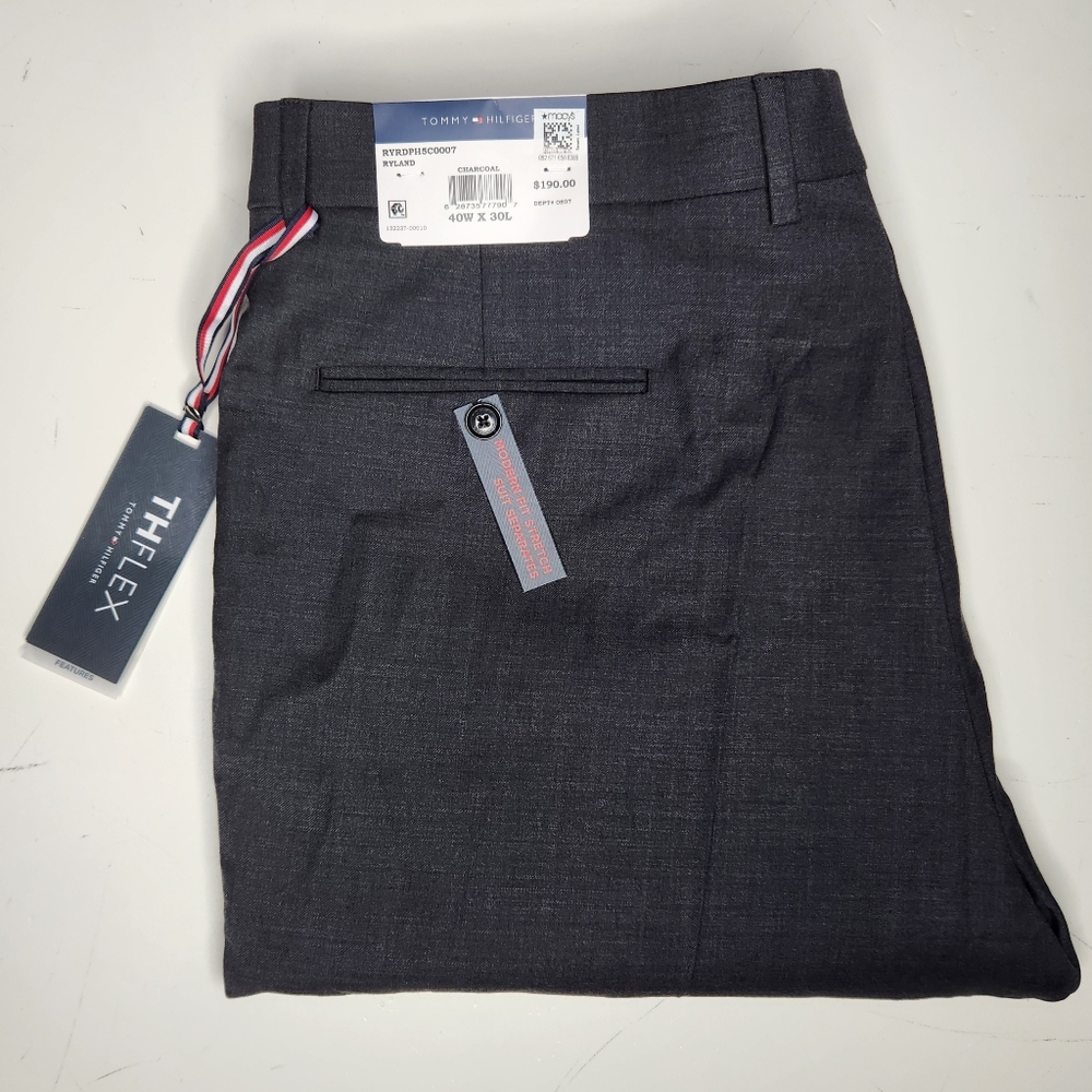 THFlex Tommy Hilfiger Modern Fit Stretch Wool Blend Men 40x30 Suit Pants NWT